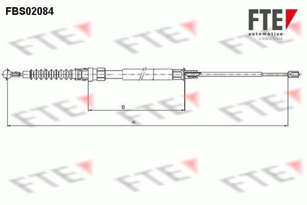 Cablu, frana de parcare FTE 9250084