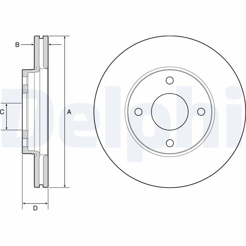 Disc frana DELPHI BG4953C
