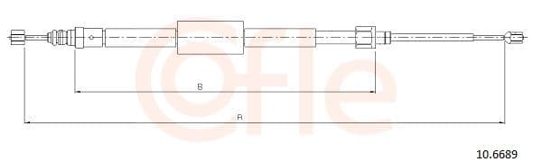 Cablu, frana de parcare COFLE 10.6689