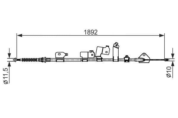 Cablu, frana de parcare BOSCH 1 987 482 439