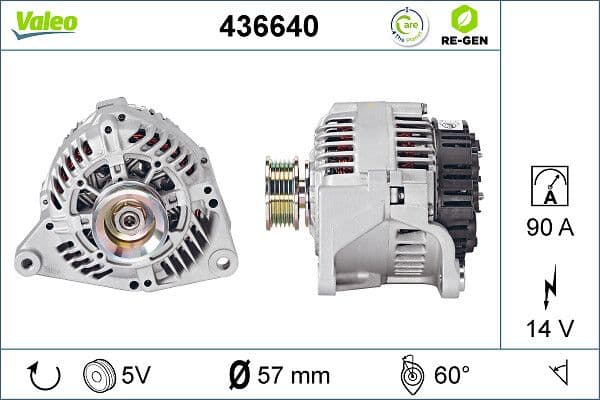 Generator / Alternator VALEO 436640