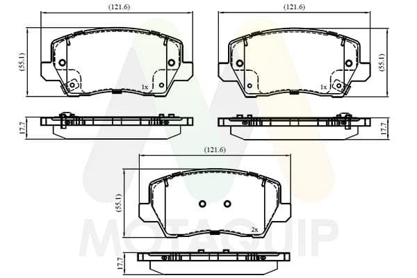set placute frana,frana disc MOTAQUIP LVXL2012