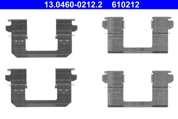 Set accesorii, placute frana ATE 13.0460-0212.2