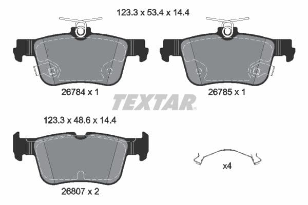 set placute frana,frana disc TEXTAR 2678401