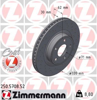 Disc frana ZIMMERMANN SPORT Z 250.5708.52