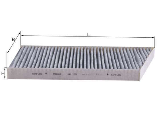 Filtru, aer habitaclu MAHLE LAK 129