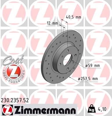 Disc frana ZIMMERMANN SPORT Z 230.2357.52