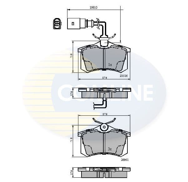 set placute frana,frana disc COMLINE CBP1797