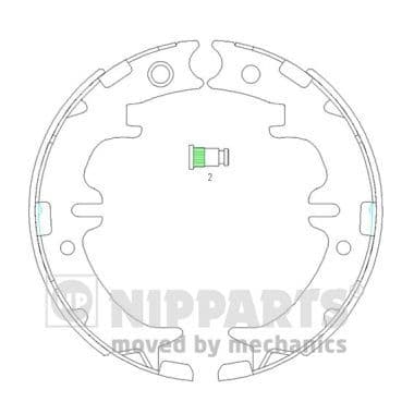 Set saboti frana, frana de mana NIPPARTS N3502083