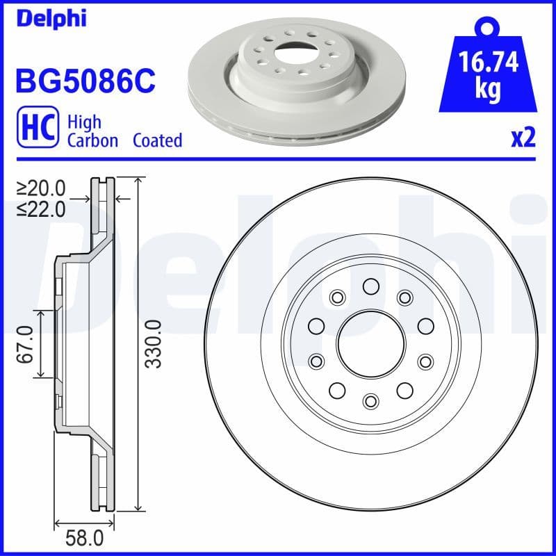 Disc frana DELPHI BG5086C