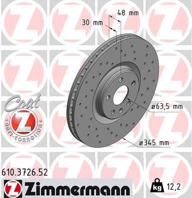Disc frana ZIMMERMANN SPORT Z 610.3726.52