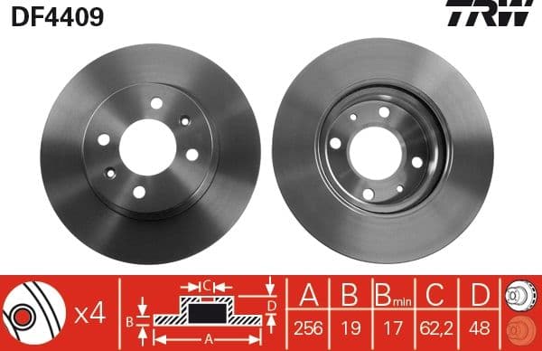 Disc frana TRW DF4409