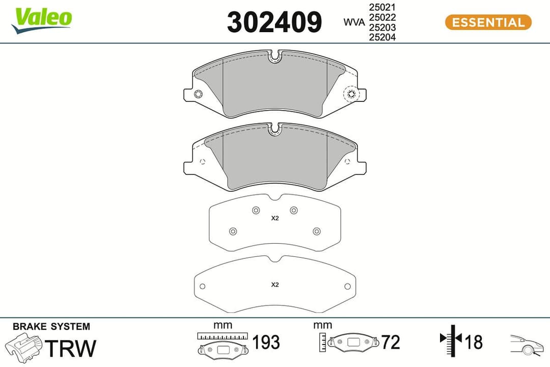 set placute frana,frana disc VALEO 302409