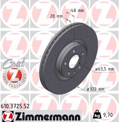 Disc frana ZIMMERMANN SPORT Z 610.3725.52