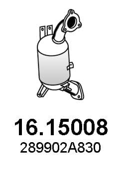 Filtru funingine/particule, sist.de esapament ASSO 16.15008