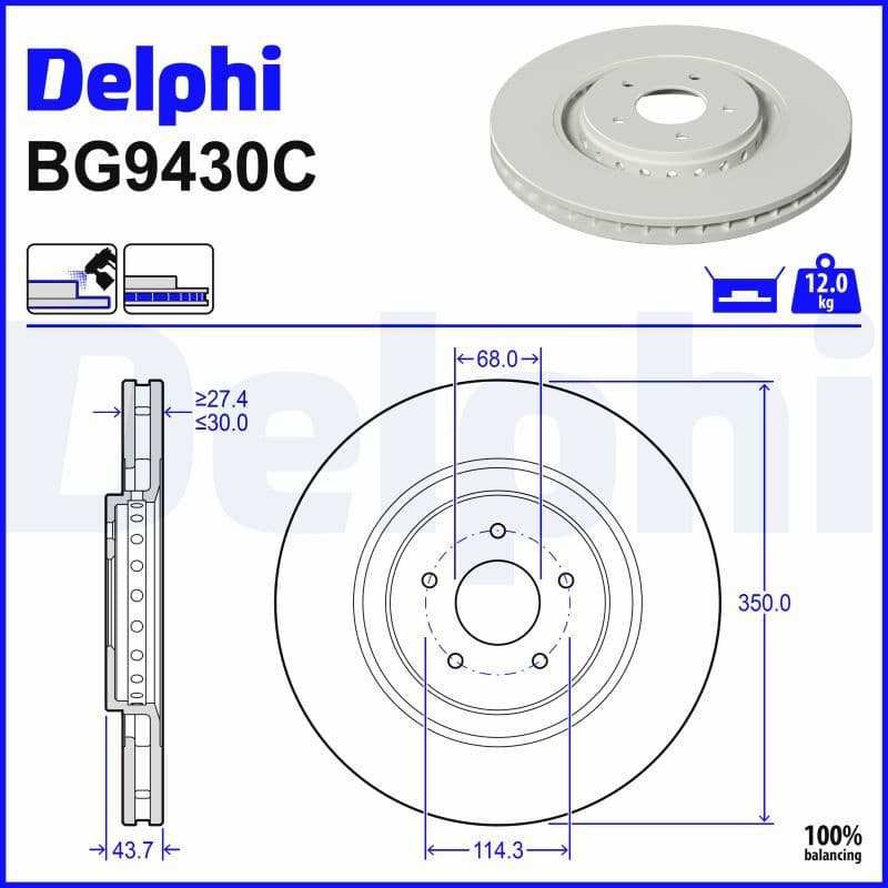 Disc frana DELPHI BG9430C