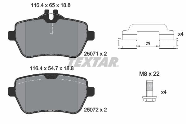 set placute frana,frana disc TEXTAR Q+ 2507103