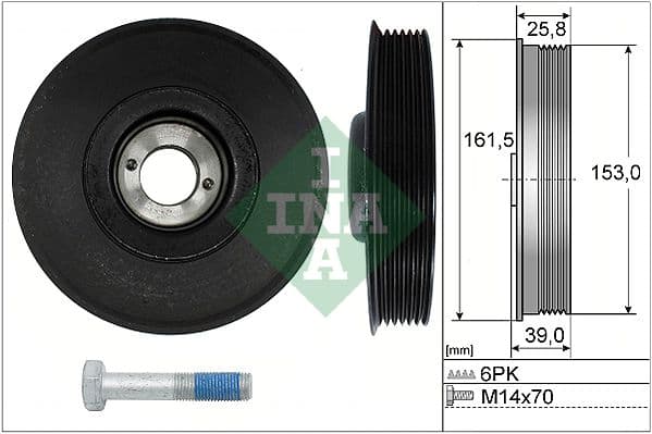 Fulie curea, arbore cotit Schaeffler INA 544 0039 20