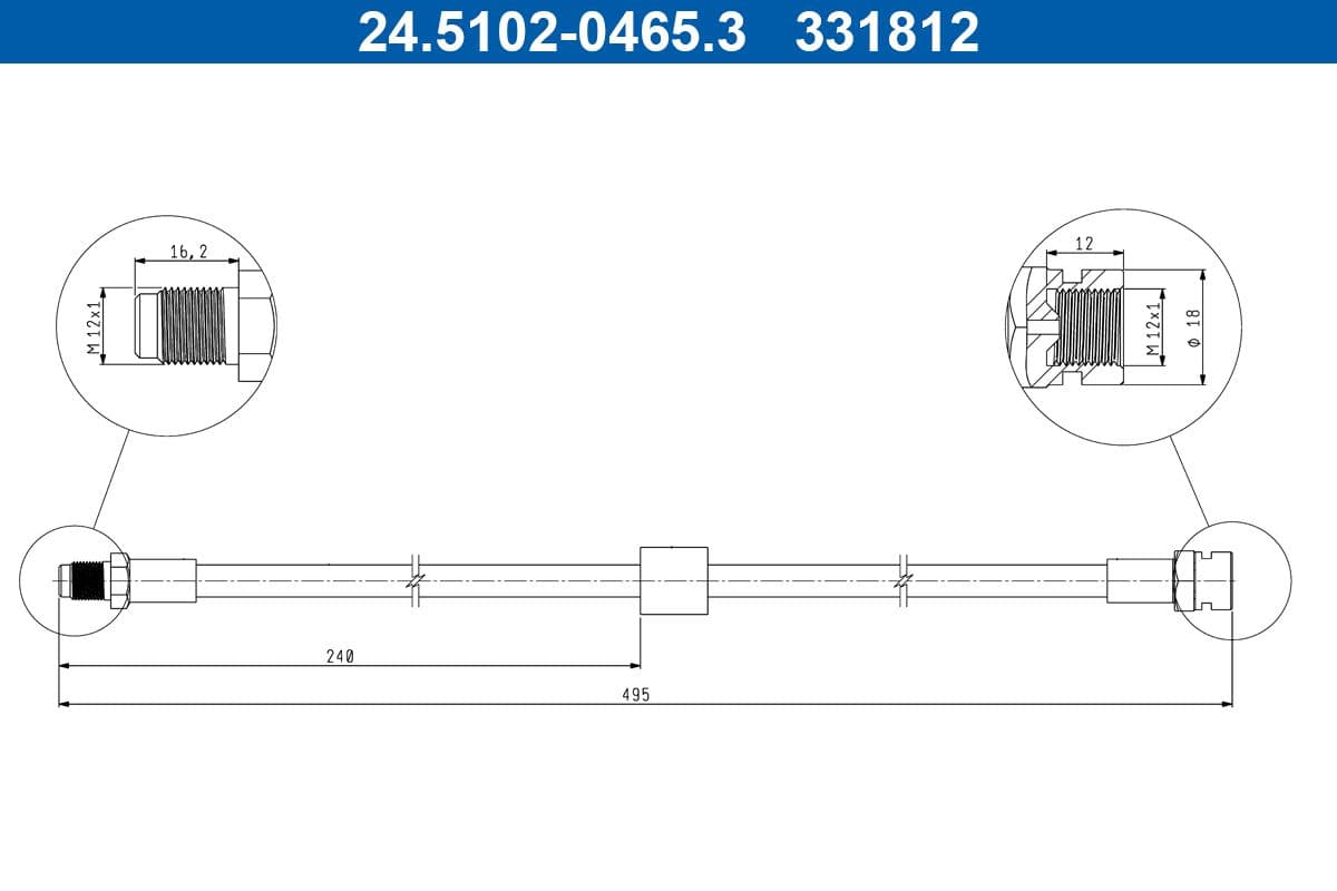 Furtun frana ATE 24.5102-0465.3
