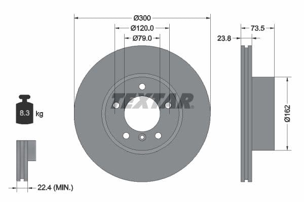 Disc frana TEXTAR PRO+ 92137705