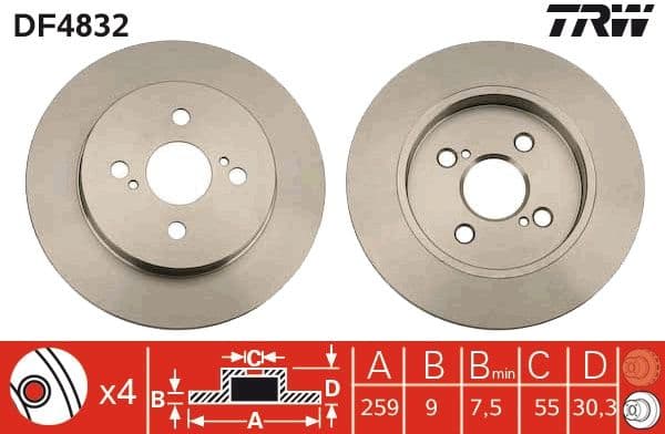 Disc frana TRW DF4832
