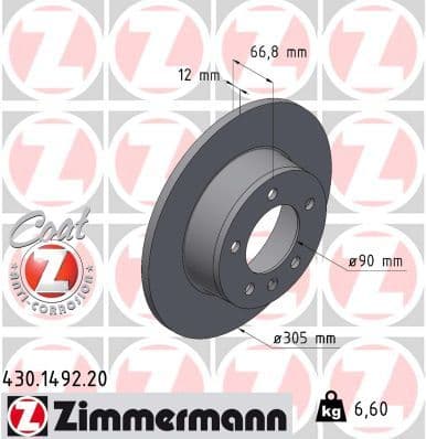 Disc frana ZIMMERMANN COAT Z 430.1492.20