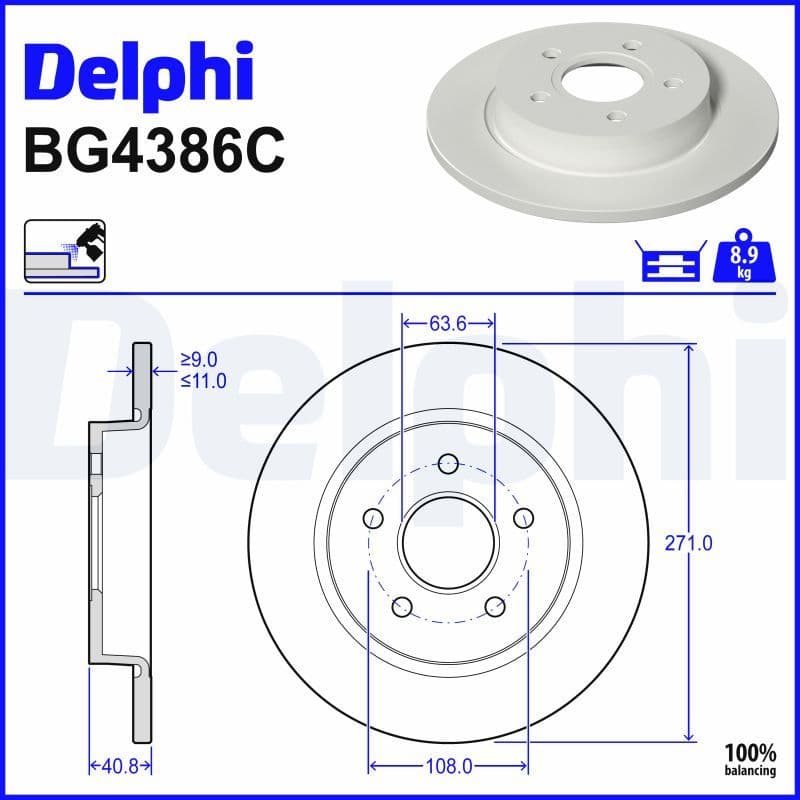 Disc frana DELPHI BG4386C