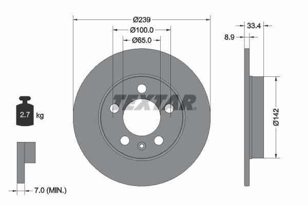 Disc frana TEXTAR PRO 92105803
