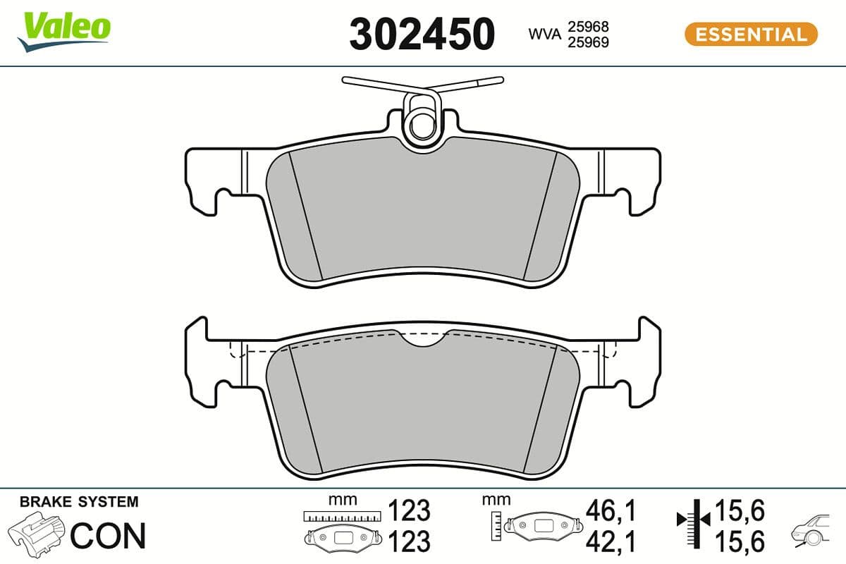 set placute frana,frana disc VALEO 302450