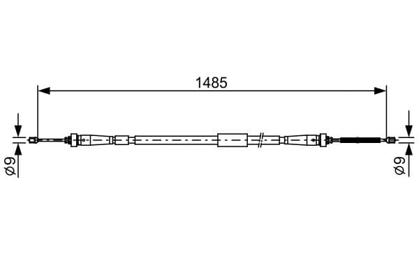 Cablu, frana de parcare BOSCH 1 987 482 637