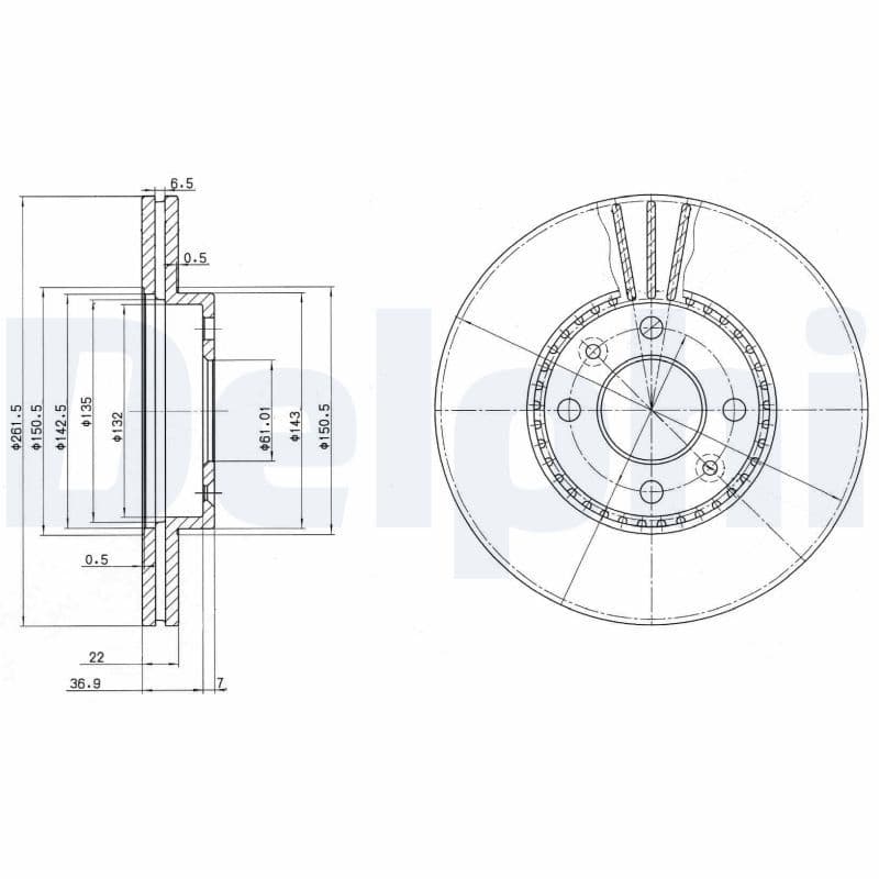 Disc frana DELPHI BG2693