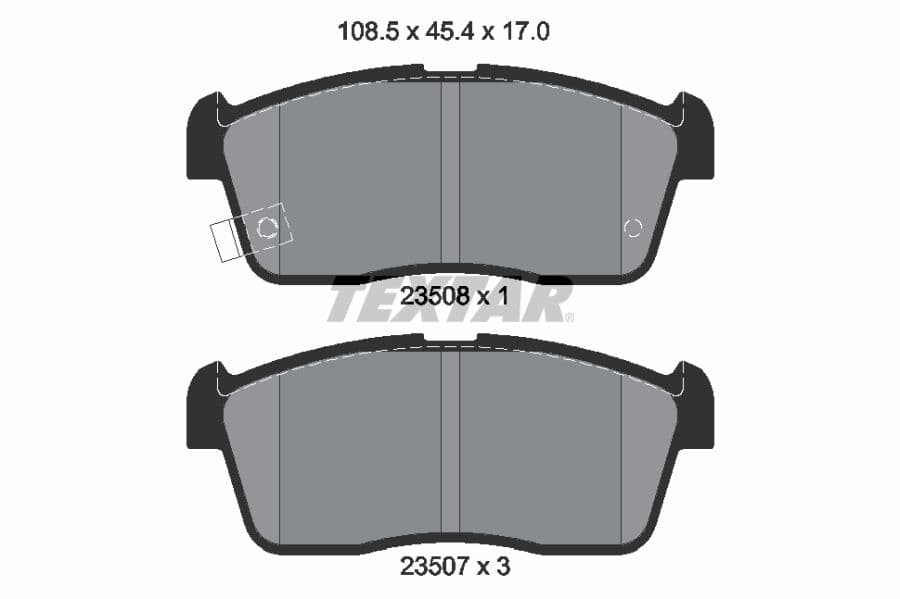 set placute frana,frana disc TEXTAR 2350801