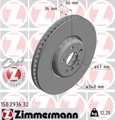 Disc frana ZIMMERMANN FORMULA F 150.2936.32