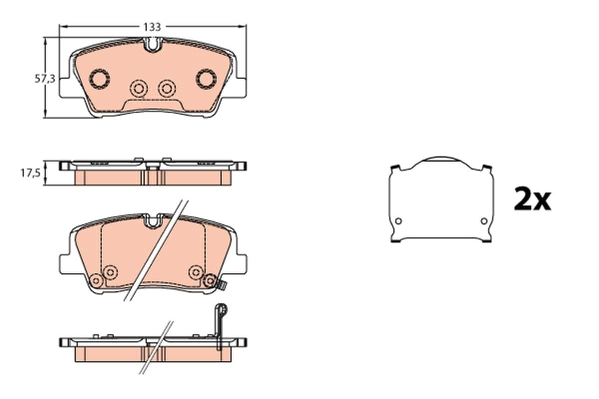 set placute frana,frana disc TRW GDB3646