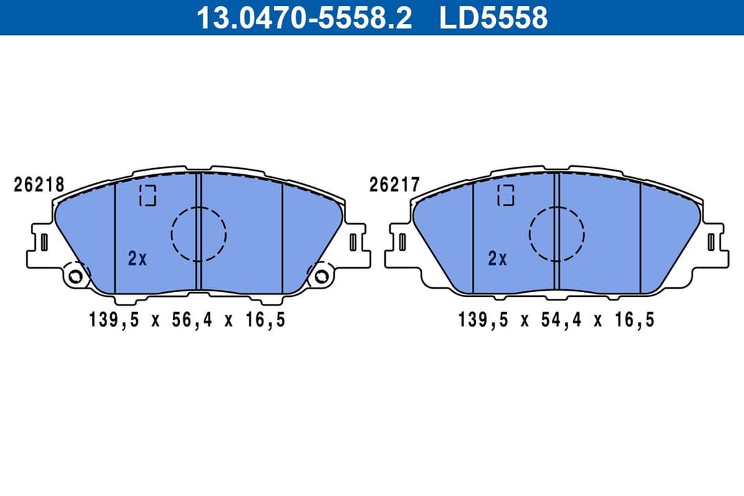 set placute frana,frana disc ATE Ceramic 13.0470-5558.2