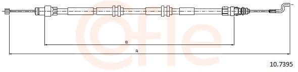 Cablu, frana de parcare COFLE 10.7395