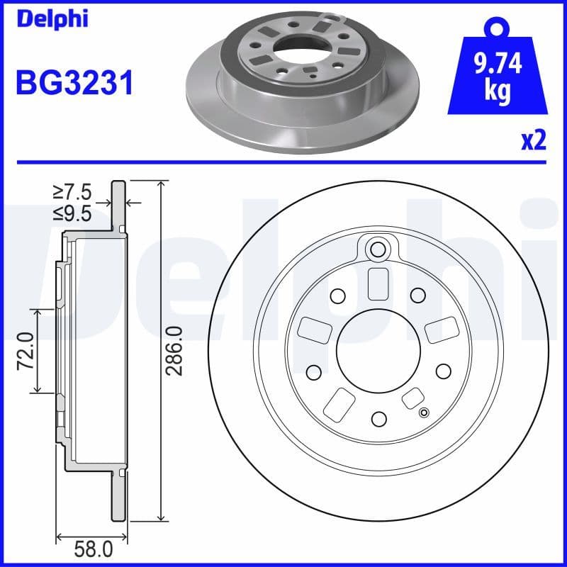 Disc frana DELPHI BG3231