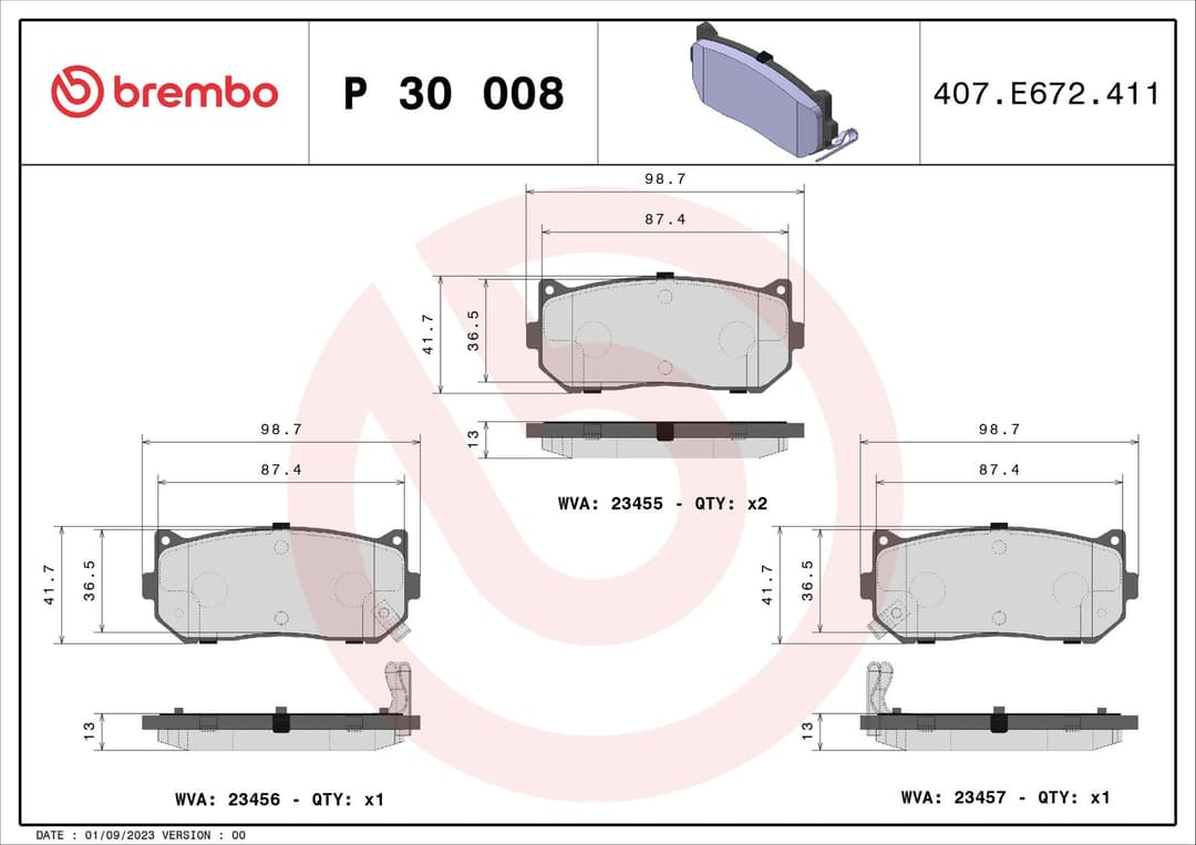 set placute frana,frana disc BREMBO PRIME LINE P 30 008