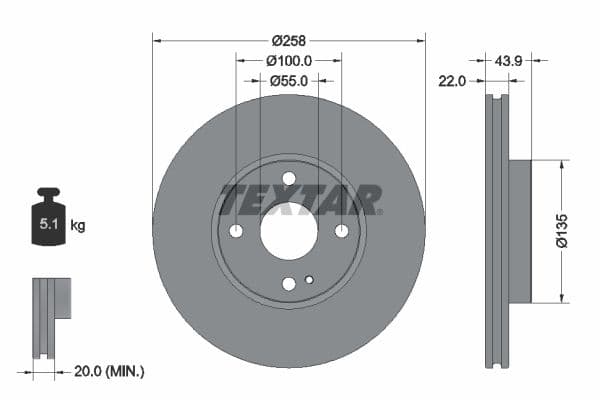 Disc frana TEXTAR PRO 92300903
