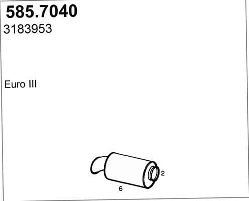 Amortizor zgomot mijloc/spate ASSO 585.7040