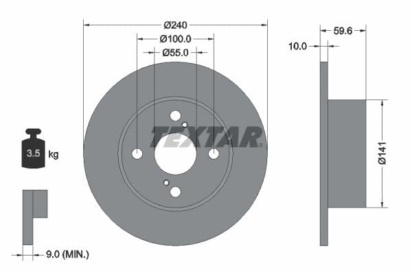 Disc frana TEXTAR 92136000
