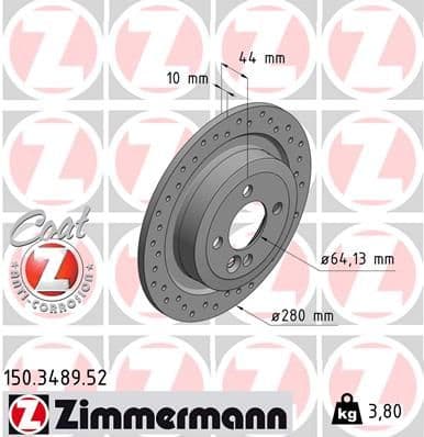 Disc frana ZIMMERMANN SPORT Z 150.3489.52