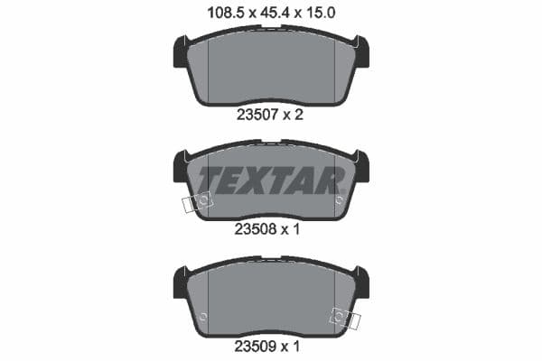 set placute frana,frana disc TEXTAR 2350701
