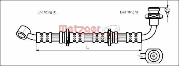Furtun frana METZGER 4110071