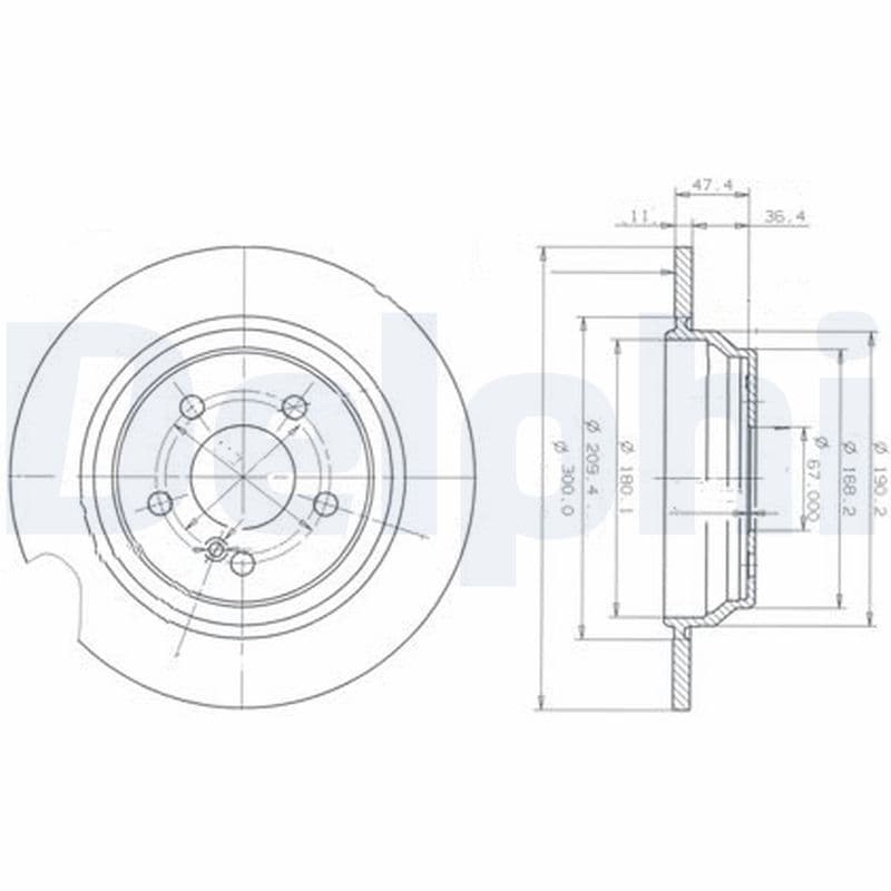 Disc frana DELPHI BG3725