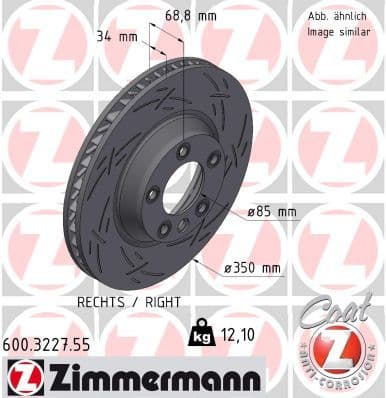 Disc frana ZIMMERMANN BLACK Z 600.3227.55