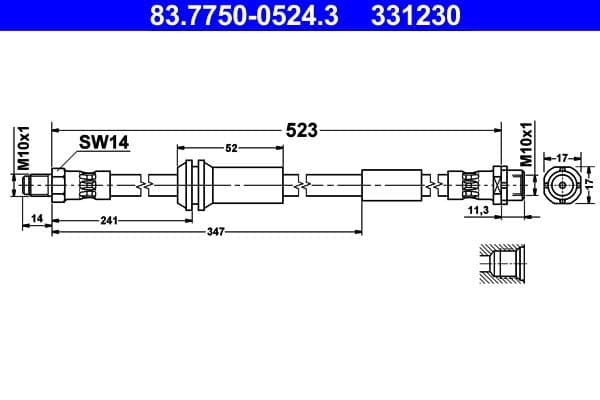 Furtun frana ATE 83.7750-0524.3
