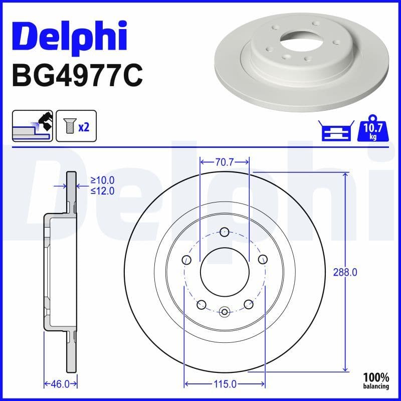 Disc frana DELPHI BG4977C