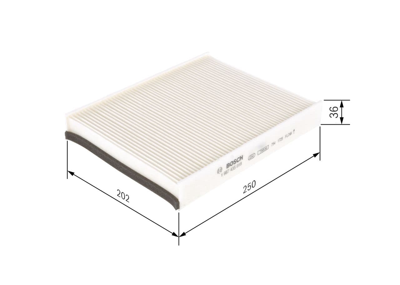 Filtru, aer habitaclu BOSCH 1 987 435 018