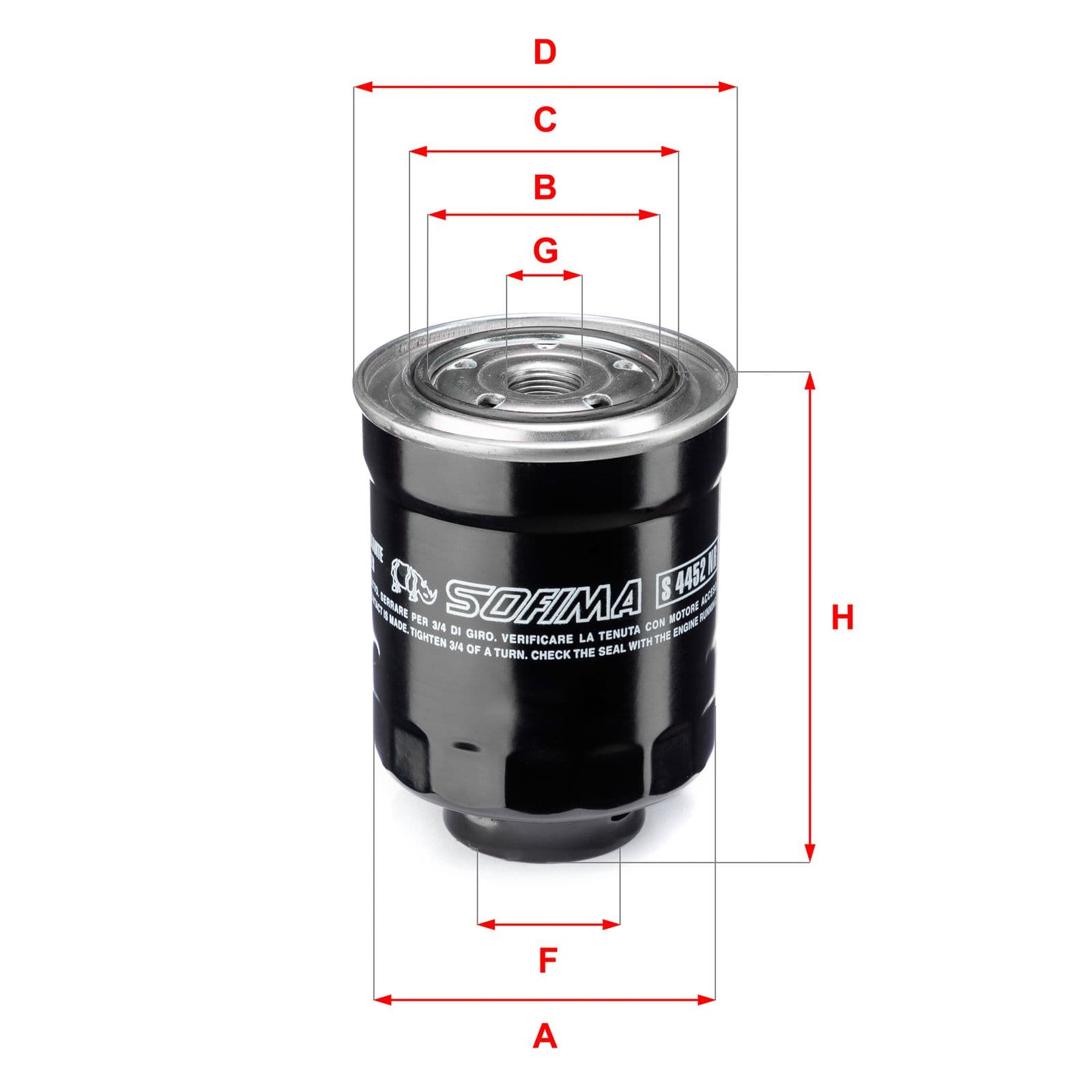 filtru combustibil SOFIMA S 4452 NR